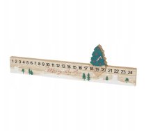 Adventes kalendārs Atpakaļskaitīšana līdz Ziemassvētkiem 38x9,5 cm ar Ziemassvētku eglīti