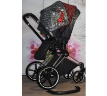(Lietoti) Cybex Priam 3.0 Rebellious Chrome Black frame Pastaigu rati (Dizaina)
