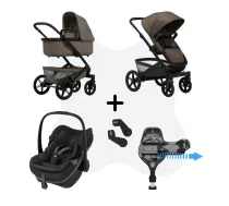 (Jauni) Joolz Geo 5 Hazel Brown 4-in-1 – Maxi-Cosi Pebble Slide Pro + FamilyFix Slide Pro ISOFIX