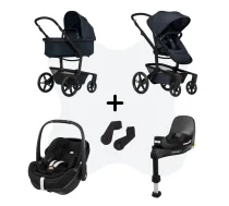(Jauni) Joolz Day 5 Dark Navy Blue 4-in-1 – Maxi-Cosi Pebble 360 Pro 2 + FamilyFix 360 Pro ISOFIX
