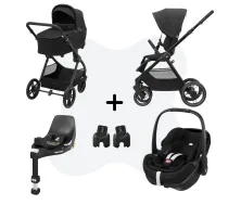 (Jauni) Maxi-Cosi Oxford Plus Twillic Black 4-in-1 – Pebble 360 Pro 2 + FamilyFix 360 Pro ISOFIX