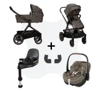(Jauni) Nuna DEMI Next Thunder 4-in-1 – Maxi-Cosi Pebble 360 Pro 2 + FamilyFix 360 Pro ISOFIX