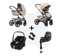 (Jauni) Joolz Geo 5 Sandy Taupe 4-in-1 – Maxi-Cosi Pebble 360 Pro 2 + FamilyFix 360 Pro ISOFIX
