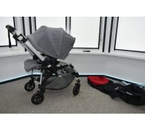 (Lietoti) Bugaboo Bee 5 pastaigu rati Aluminium/Grey Melange (Pelēki) + ceļojuma soma Dāvanā