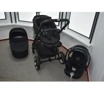(Lietoti) CYBEX TALOS S LUX 3-IN-1 KOMPLEKTS AR CLOUD Q (Melni)