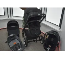 (Lietoti) CYBEX TALOS S LUX 4-IN-1 PILNS KOMPLEKTS AR CLOUD Q UN ISOFIX BĀZI (Melni)