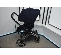 (Lietoti) Cybex Priam 3.0 Indigo Blue Chrome Black Frame Pastaigu rati (Zili)