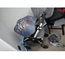 (Lietoti) Bugaboo Bee 5 pastaigu rati Aluminium/Grey Melange (Pelēki) + ceļojuma soma Dāvanā, un dizaina otra kapuce