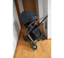 (Lietoti) Cybex Priam 3.0 Deep Black Rose Gold Pastaigu rati (Melni)