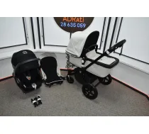 (Lietoti) BUGABOO CAMELEON 3 LIMITED EDITION – PILNS 4 IN 1 KOMPLEKTS AR CYBEX CLOUD Q UN ISOFIX BĀZI (Pelēki)