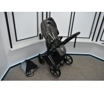 (Lietoti) Cybex Priam 4.0 Manhattan Grey Plus Chrome Black Frame Pastaigu rati (Pelēki)