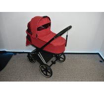 (Lietoti) Cybex Priam 3.0 True Red + Hrome black frame Kulbu Rati (Sarkani)