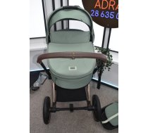 (Lietoti) Cybex Priam 4.0 Leaf Green Rose Gold frame Kulbu rati (Zaļi)