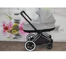 (Lietoti) Cybex Priam 2.0 Soho Grey Chrome Black Frame Kulbu Rati (Pelēki)