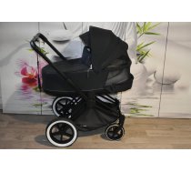 (Lietoti) Cybex Priam 1.0 Deep Black Matt Black Frame Kulbu rati (Melni)