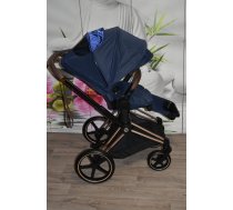(Lietoti) Cybex Priam 3.0 Indigo Blue Rose Gold Frame Pastaigu rati (Zili)