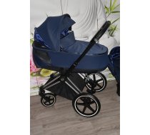 (Lietoti) Cybex Priam 3.0 Nautical Blue Chrome Black Frame Kulbu rati (Zili)