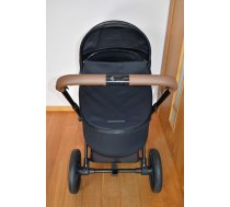 (Lietoti) Cybex Priam 2.0 Deep Black Matt Black Brown Frame Kulbu Rati (Melni)