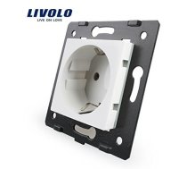 Livolo elektrības kontaktligzda balta 16A - 80mm - WG-71EU-61