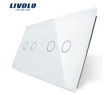 Livolo stikla panelis 2+2 7022