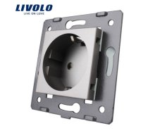 Livolo elektrības kontaktligzda pelēka 16A - 80mm - WG-71EU-64