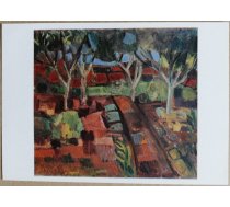 Augustinas Savickas "Pavasara ainava" 1977. gada mākslas pastkarte 15 * 10,5 cm