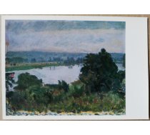 Pjērs Bonards 1977 "Ainava ar upi" mākslas pastkarte 15x10,5 cm