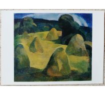 Vilis Ozols 1977 Ainava 15x10,5 cm pastkarte