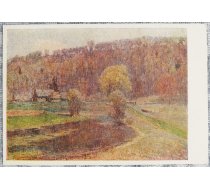 Jānis Rozentāls 1954 "Pavasara ainava Siguldā" 14x10 cm mākslas pastkarte PSRS