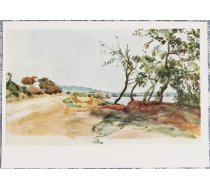 Aleksandrs Ivanovs 1967 "Itālijas ainava" 15x10,5 cm PSRS mākslas pastkarte