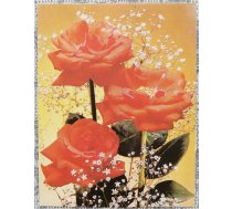 Daudz laimes dzimšanas dienā! 1989 Sarkanas rozes 7x9 cm MINI PSRS pastkarte