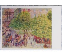 Kamils Pissarro 1960 Francijas teātra laukums Parīzē 15x10,5 cm PSRS pastkarte Ermitāža