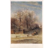 Aleksejs Savrasovs 1980/1975. gada pastkarte "Ziemas ainava." 10,5x15 cm