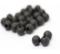 AKARA Black Rubber Beads 4mm / 10gab.