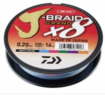 DAIWA J-Braid Grand X8 , 150m , 0.06mm-0.22mm , pītās auklas ar 8 dzīslu tinumu - Daudzkrāsaina