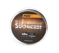 FOX Pītā Aukla / šoklīderis, Submerge Sinking Braided Mainline - Camo 55Lb, 40lb un 25lb -  300m