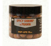 Dynamite 15mm Spicy Shrimp & Prawn Foodbait Pop-ups, Asās Garneles un krevetes pop up