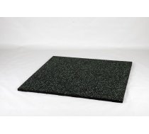 Fitnesa un trenažieru zāles gumijas flīzes melnas/zaļas 1000 x 1000 x 20 mm