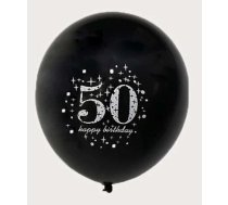 Balons cipars 50, melns, 30 cm