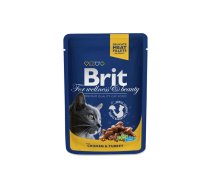 Brit Premium Chicken & Turkey 100 g konservi kaķiem