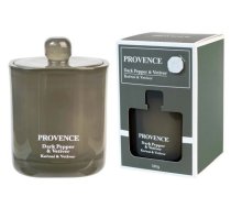 Provence Aromātiskā svece stikla traukā ar stikla vāku Pepper&Vetiver