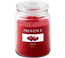 Provence Aromātiskā svece stikla traukā 14cm Ķirsis
