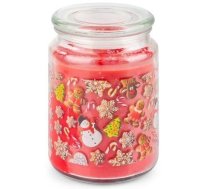 Aromātiska svece stikla traukā 14cm Ziemassvētku Cepumi