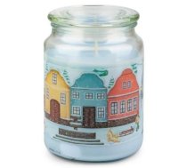 Aromātiska svece stikla traukā 14cm Ziemassvētku Pilsēta