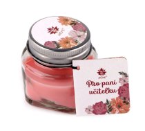 Aromātiskā svece stikla burciņā ar vārda plāksnīti 28 g PUĶU