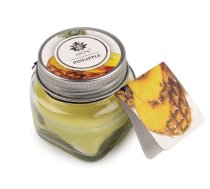 Aromātiskā svece stikla burciņā ar vārda plāksnīti 28 g ANANĀSS (Uz vietas)