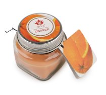 Aromātiskā svece stikla burciņā ar vārda plāksnīti 28 g APELSĪNU (Uz vietas)