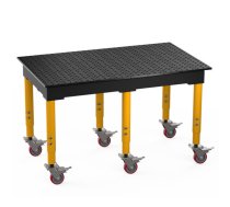 Metināšanas darba galds BuildPro MAX 1500X900 mm, augstums regulējams 845-1100 mm Nitrēts ar riteņiem