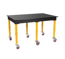 Metināšanas darba galds BuildPro MAX 1800X1250 mm, augstums regulējams 845-1100 mm Nitrēts ar riteņiem