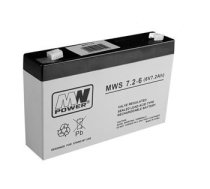 Svinskābes akumulātors MWS7.2-6, MW Power (6V - 7.2Ah)